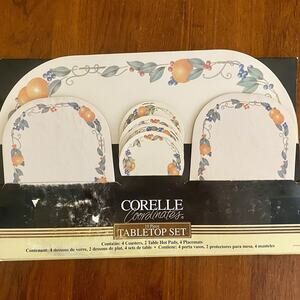 NEW Vintage Corelle Coordinates Abundance Pattern 10 Pc Set Placemats NOS